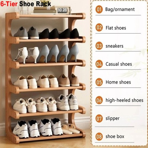 Tiers bamboo shoe rack - 6,