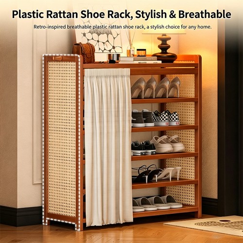 Multi tier bamboo shoe rack - multi-tier,