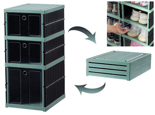 Tier foldable shoe rack with - 3-tier,