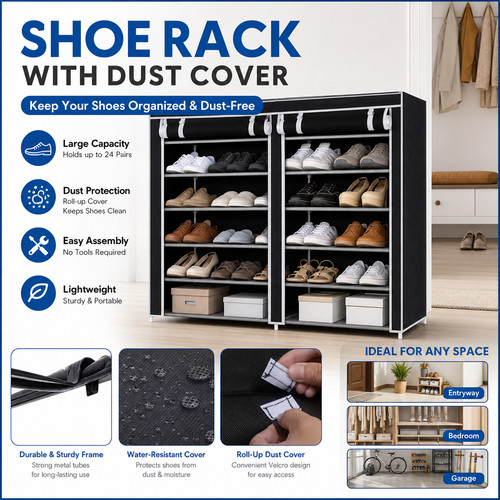 Layers shoe rack dust - w/,